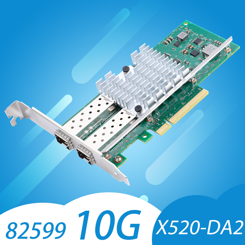 10Gb Sfp+ Pcie Network Card Dual Port - Carte réseau Intel X520-DA2 10 Go