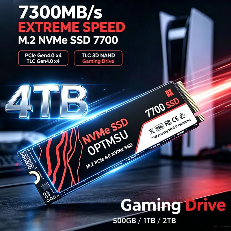 M.2 Nvme 4Tb Pcie 4.0 Ssd - Nouveau SSD interne 7700 M.2 2280