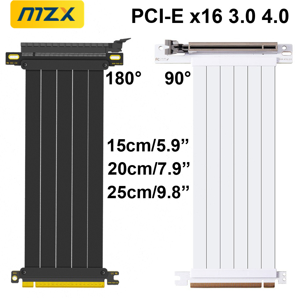 MZX-Câble Riser PCIE 4.0 3.0 1 - Pcie 4.0 X16 Riser Cable 90 Degree avis et prix