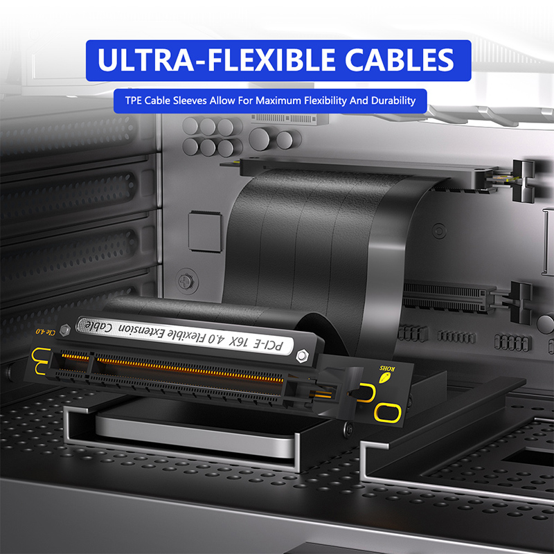 Câble d'extension flexible PCI - Pcie 4.0 X16 Riser Cable 90 Degree avis et prix