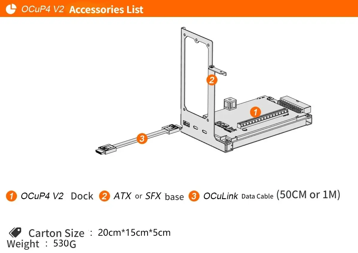 OCuP4V2-Adaptateur M.2 vers OC - External Gpu Dock Pcie 4.0 Oculink avis et prix