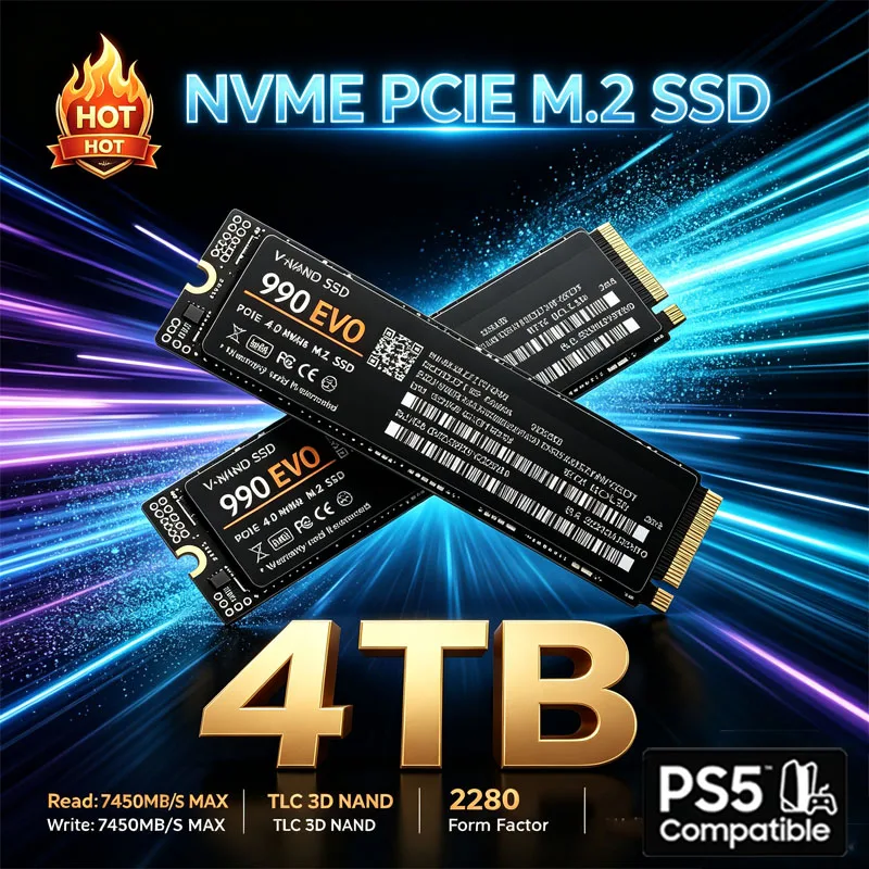 SSD NVMe M.2 Gaming 990 EVO PC - M.2 Nvme 4Tb Pcie 4.0 Ssd avis et prix
