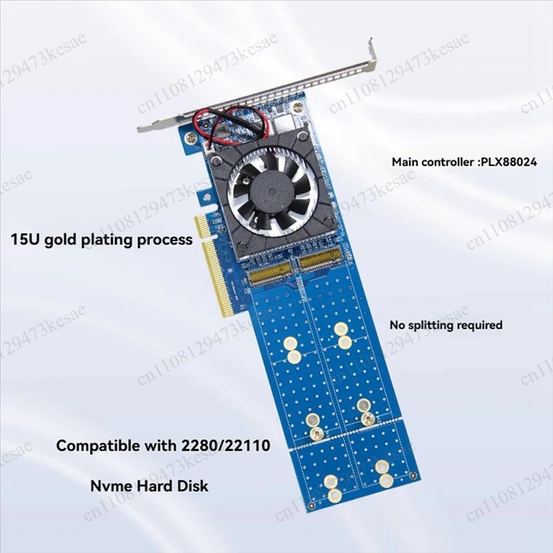 Carte d'extension PCIe 4.0 NVM - Quad M.2 Nvme Pcie Bifurcation Card avis et prix