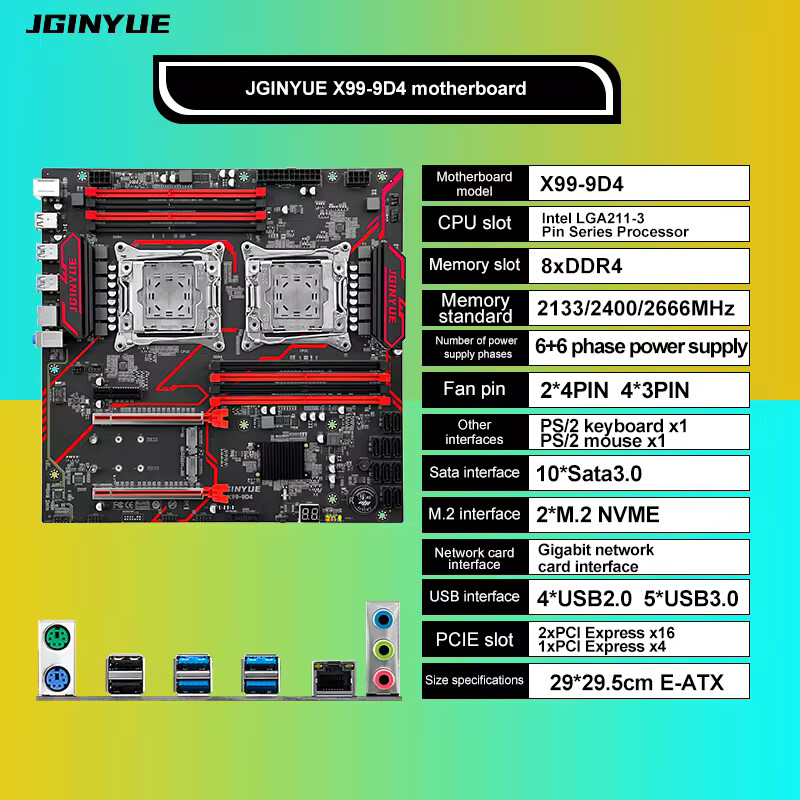 X99 double carte mère CPU LGA  - X99 Dual Cpu Motherboard Combo avis et prix